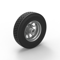  Front custom wheel of semi truck Version 18 Scale 1:25 - Thumbnail 8