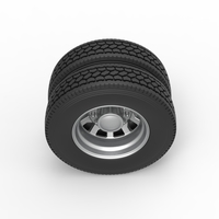 Rear custom wheel of semi truck Version 18 Scale 1:25 - Thumbnail 6