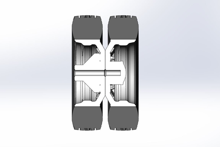 Rear custom wheel of semi truck Version 18 Scale 1:25 3D Print 521178