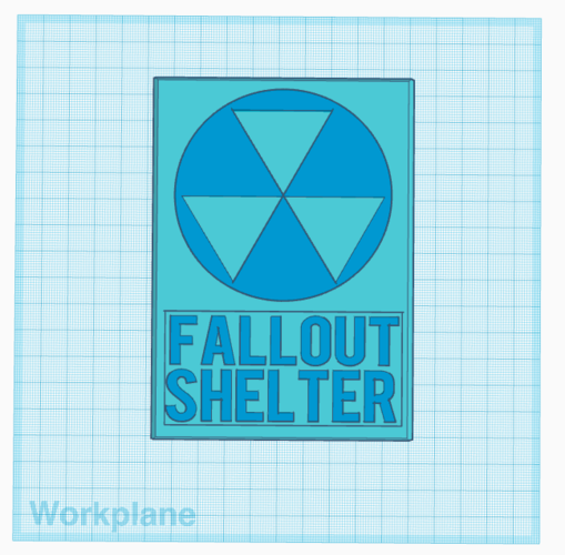 Fallout Shelter Sign #1 3D Print 521180