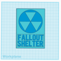 Small Fallout Shelter Sign #1 3D Printing 521180