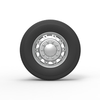 Front custom wheel of semi truck Version 19 Scale 1:25 - Thumbnail 5
