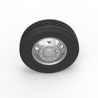 Front custom wheel of semi truck Version 19 Scale 1:25 - Thumbnail 6