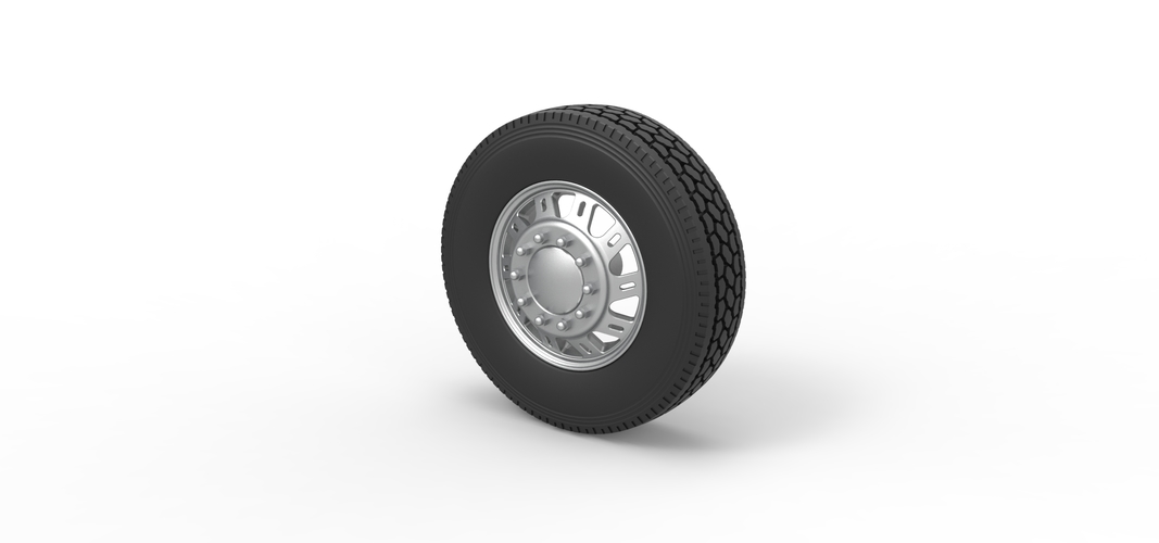 Front custom wheel of semi truck Version 19 Scale 1:25 3D Print 521187