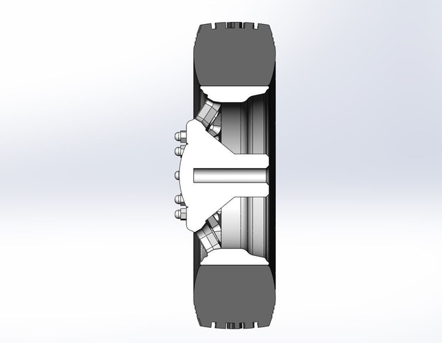 Front custom wheel of semi truck Version 19 Scale 1:25 3D Print 521191