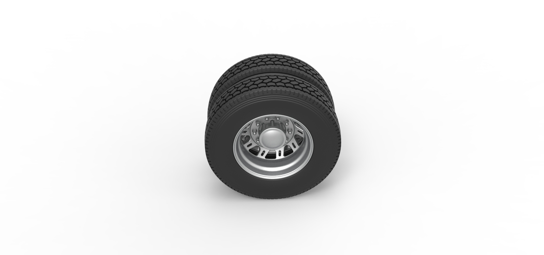 Rear custom wheel of semi truck Version 19 Scale 1:25 3D Print 521200