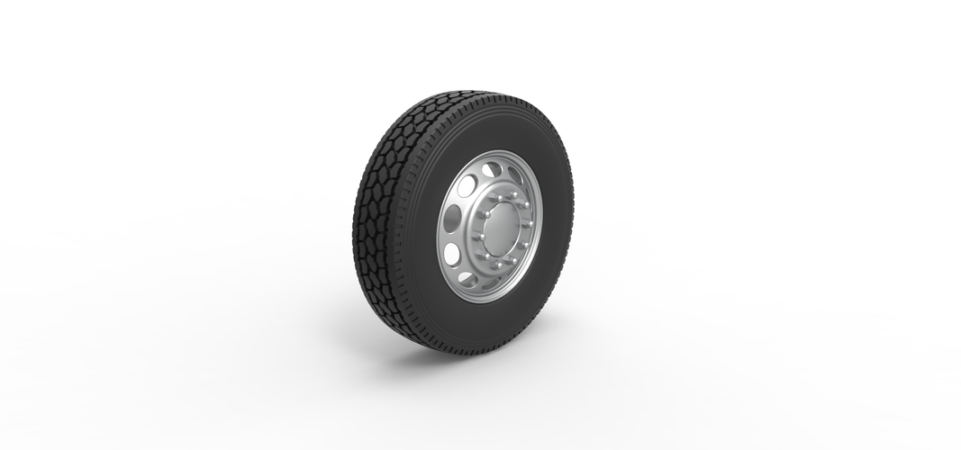 Front custom wheel of semi truck Version 20 Scale 1:25 3D Print 521231