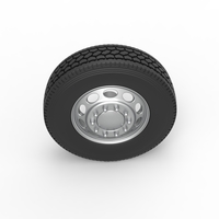 Front custom wheel of semi truck Version 20 Scale 1:25 - Thumbnail 6