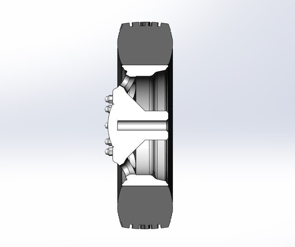 Front custom wheel of semi truck Version 20 Scale 1:25 3D Print 521240