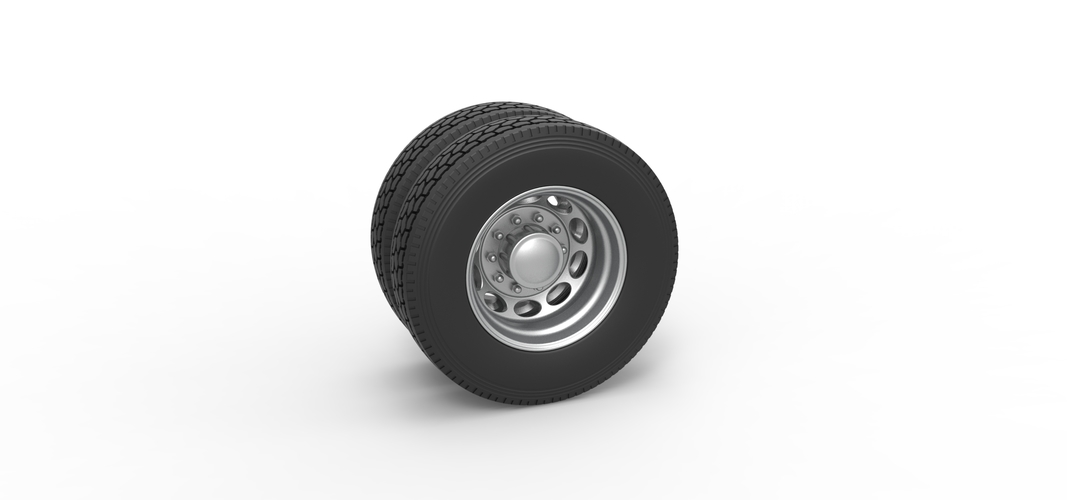 Rear custom wheel of semi truck Version 20 Scale 1:25 3D Print 521241