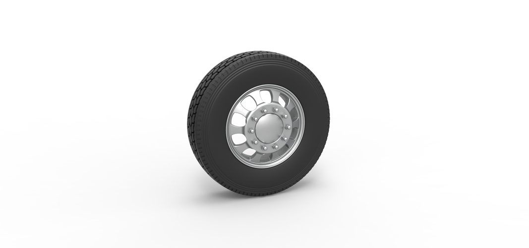 Front custom wheel of semi truck Version 22 Scale 1:25 3D Print 521321