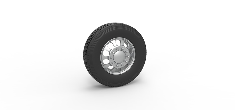 Front custom wheel of semi truck Version 22 Scale 1:25
