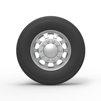 Front custom wheel of semi truck Version 22 Scale 1:25 - Thumbnail 5