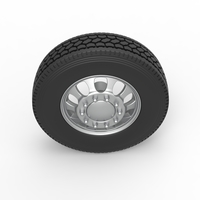 Front custom wheel of semi truck Version 22 Scale 1:25 - Thumbnail 6