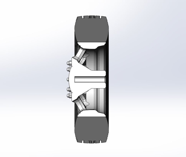 Front custom wheel of semi truck Version 22 Scale 1:25 3D Print 521331