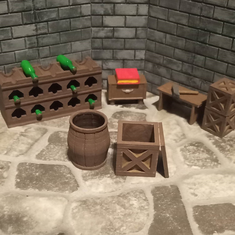 Barrel, Crate - opened - Supportless