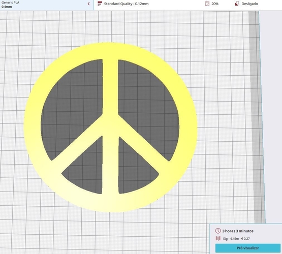 Peace Sign Wall Art 3D Print 521466