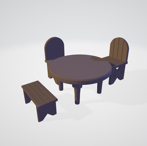 Chair, bench, table - Supportless 3D Print 521473