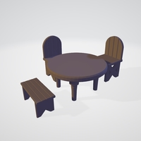 Chair, bench, table - Supportless - Thumbnail 1