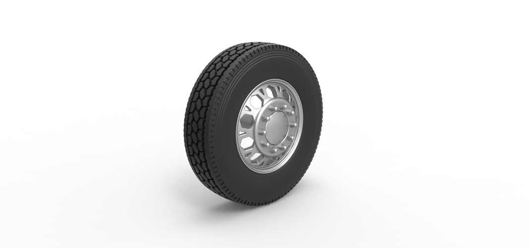 Front custom wheel of semi truck Version 23 Scale 1:25 3D Print 521620