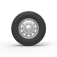 Front custom wheel of semi truck Version 23 Scale 1:25 - Thumbnail 5