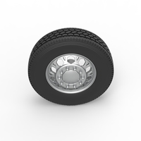 Front custom wheel of semi truck Version 23 Scale 1:25 - Thumbnail 6