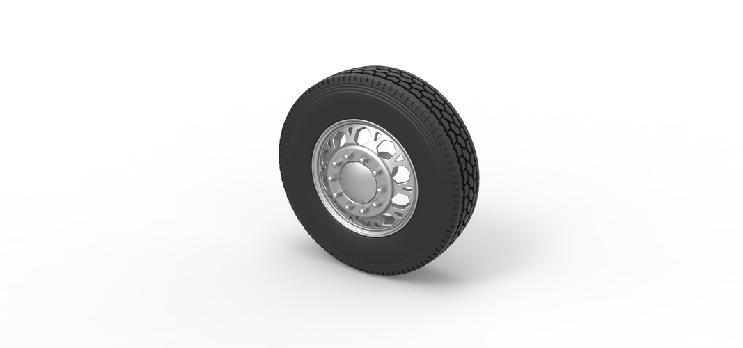 Front custom wheel of semi truck Version 23 Scale 1:25 3D Print 521625