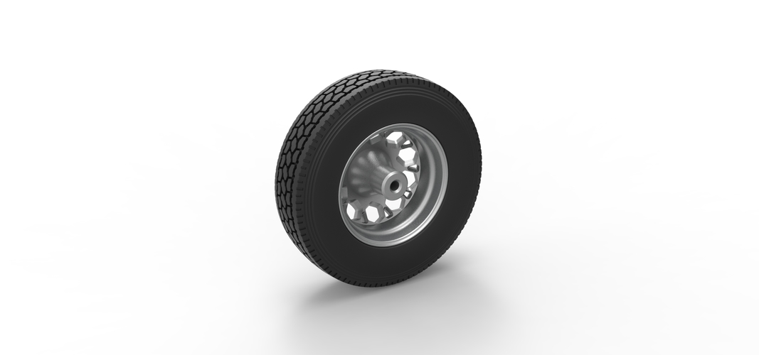 Front custom wheel of semi truck Version 23 Scale 1:25 3D Print 521626