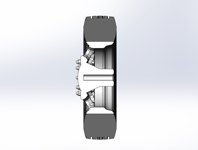 Front custom wheel of semi truck Version 23 Scale 1:25 3D Print 521629