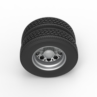 Rear custom wheel of semi truck Version 23 Scale 1:25 - Thumbnail 6