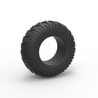 Small Low pressure tire 9 Scale 1:25 3D Printing 521641