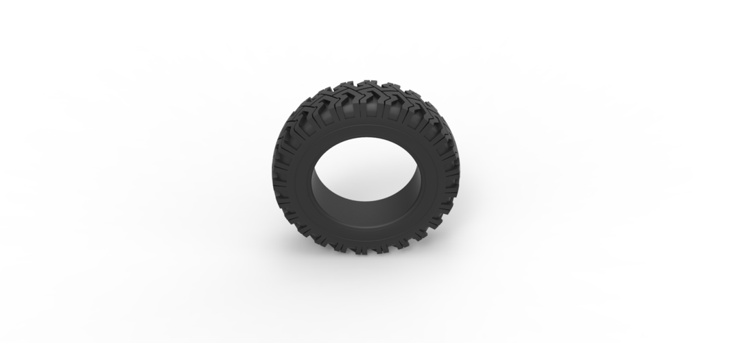 Offroad tire 76 Scale 1:25 3D Print 521734