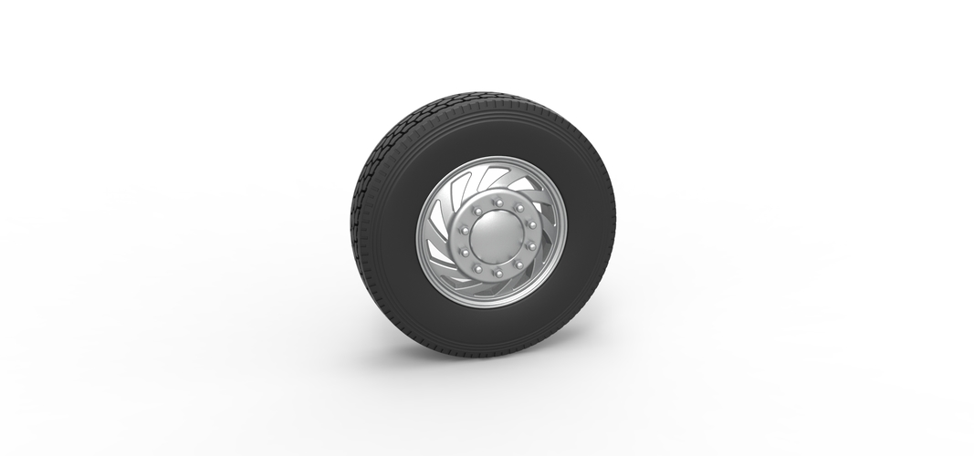 Front custom wheel of semi truck Version 24 Scale 1:25 3D Print 521740
