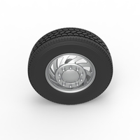 Front custom wheel of semi truck Version 24 Scale 1:25 - Thumbnail 6