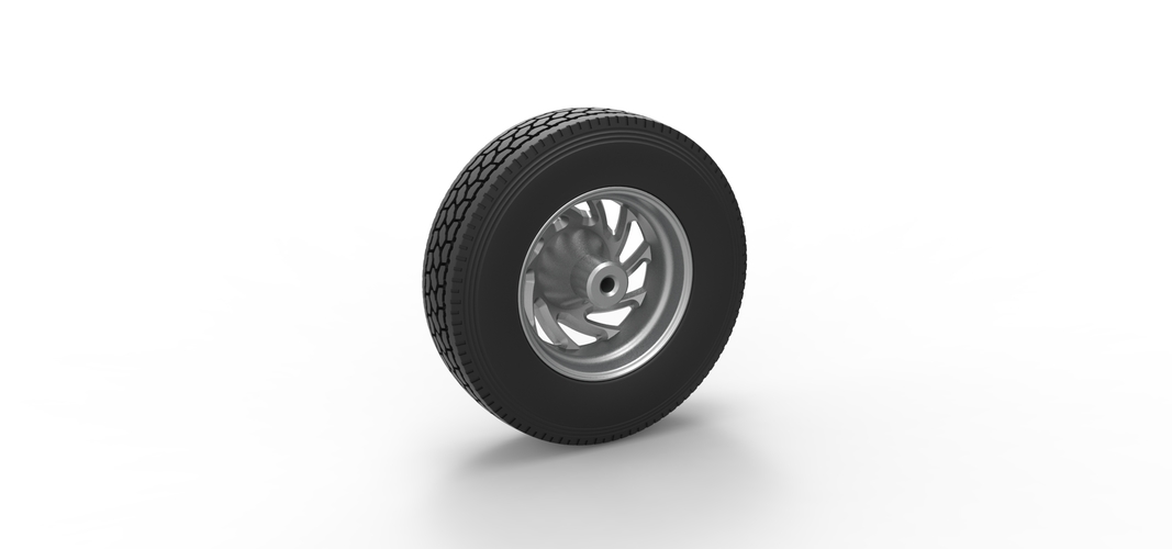 Front custom wheel of semi truck Version 24 Scale 1:25 3D Print 521747