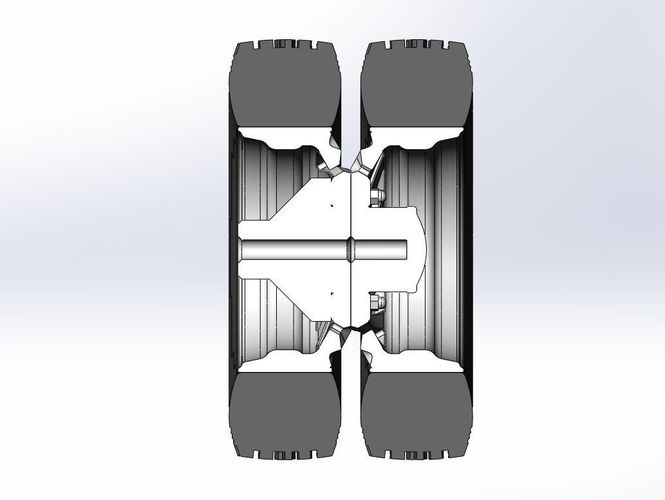 Rear custom wheel of semi truck Version 24 Scale 1:25 3D Print 521763