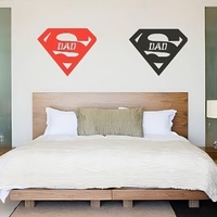 Small Super DAD Wall ART 3D Printing 521787