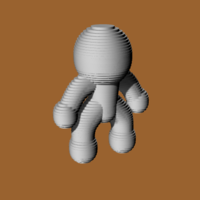 Small MUÑECO SECCIONADO EN Z-SECTIONED DOLL IN Z 3D Printing 522030