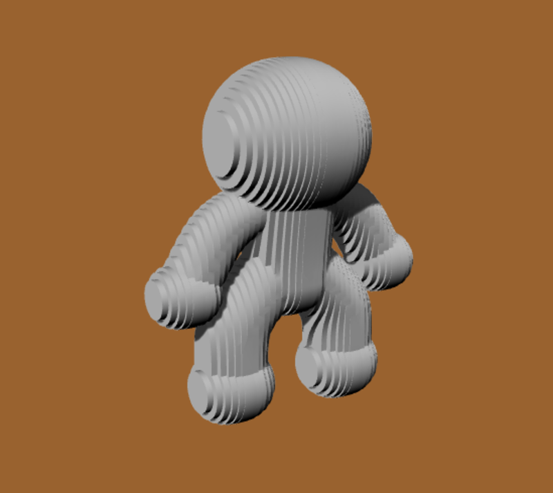 MUÑECO SECCIONADO EN X-DOLL SECTIONED IN X