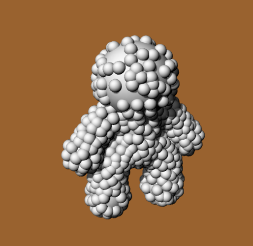 MUÑECO FORMADO POR ESFERAS-DOLL FORMED BY SPHERES 3D Print 522036