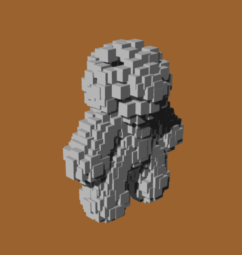 MUÑECO FORMADO POR CUADRADOS-DOLL FORMED BY SQUARES