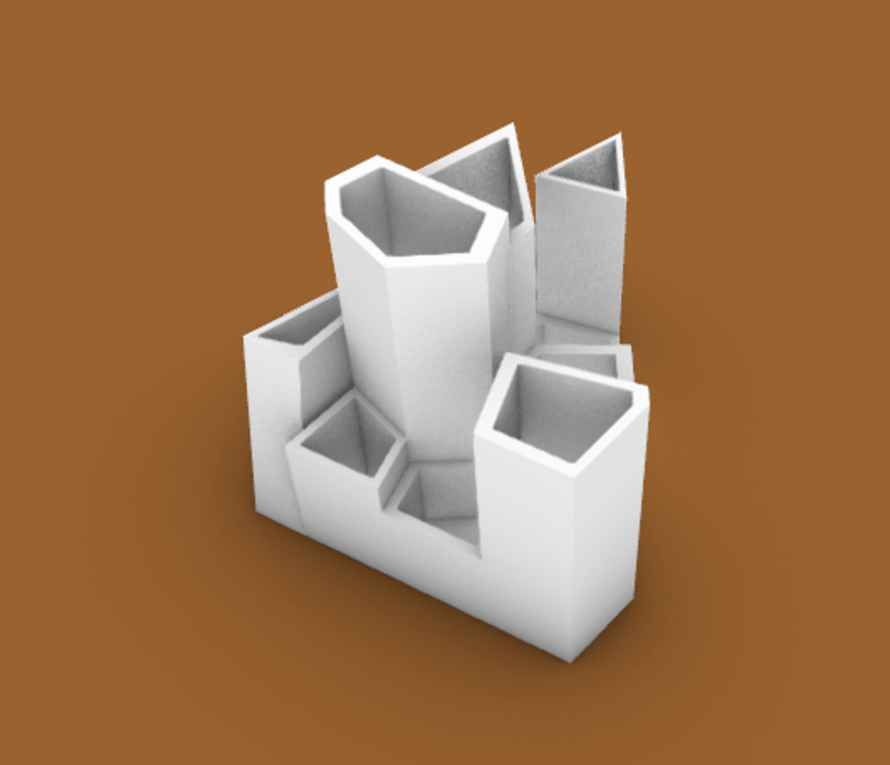 MACETA TIPO VORONOI TRIÁNGULO-TRIANGLE VORONOI TYPE POT