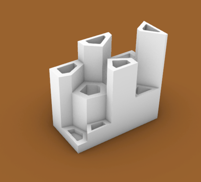 MACETA TIPO VORONOI RECTÁNGULO- RECTANGULAR VORONOI TYPE POT
