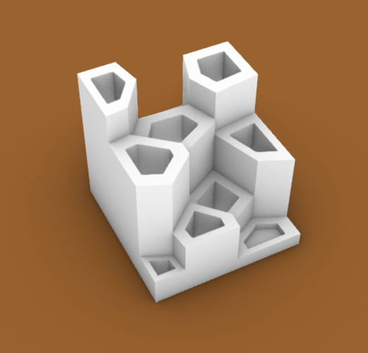 MACETA TIPO VORONOI CUADRADO-SQUARE VORONOI TYPE POT