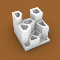 MACETA TIPO VORONOI CUADRADO-SQUARE VORONOI TYPE POT - Thumbnail 2