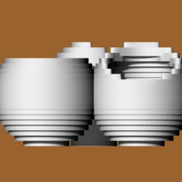 MACETA FLORERO ESFERAS  Z-POT VASE SPHERES CONTOURED IN Z - Thumbnail 1