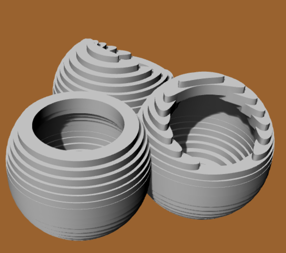 MACETA FLORERO ESFERAS  Z-POT VASE SPHERES CONTOURED IN Z