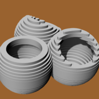 MACETA FLORERO ESFERAS  Z-POT VASE SPHERES CONTOURED IN Z - Thumbnail 2