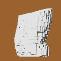 MACETA FLORERO CURVO CUBO-CURVED CUBE VASE POT - Thumbnail 1