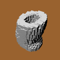 MACETA FLORERO CURVO CUBO-CURVED CUBE VASE POT - Thumbnail 2